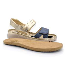 Blauwe Suave 3350 sandaal met dubbele klittenbandsluiting