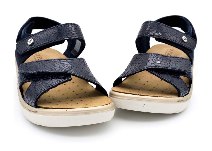 Sandale FlyFlot 20-79006 bleue à scratch avec semelle amovible