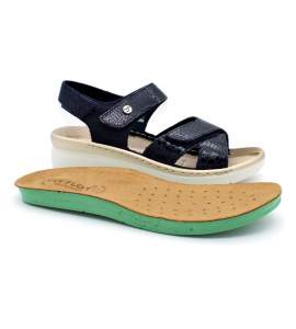 Sandale FlyFlot 20-79006 bleue à scratch avec semelle amovible
