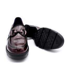 Bordeauxrode Fluchos mocassin F2111