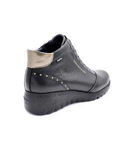 Zwarte Fluchos F2246 enkellaarsjes met elastische veters