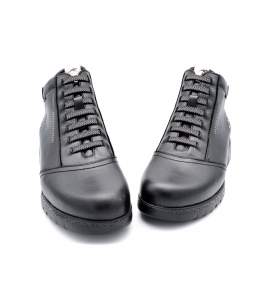Zwarte Fluchos F2246 enkellaarsjes met elastische veters