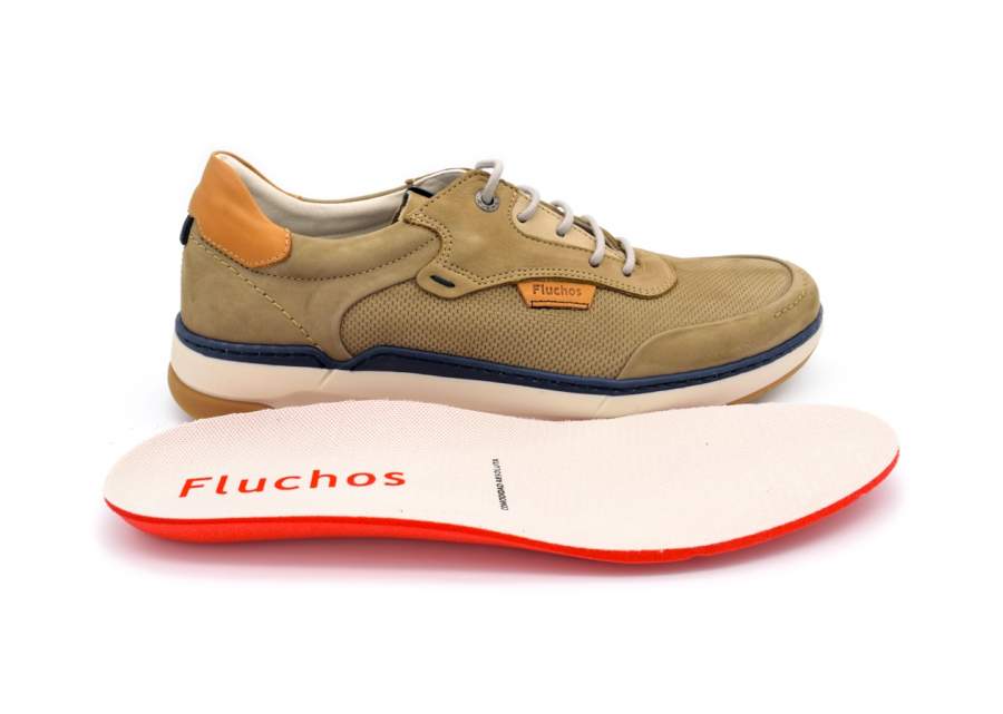 Fluchos F2210 taupe sportieve veterschoen