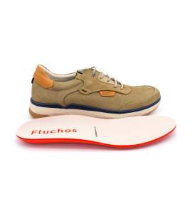 Fluchos F2210 taupe sportieve veterschoen