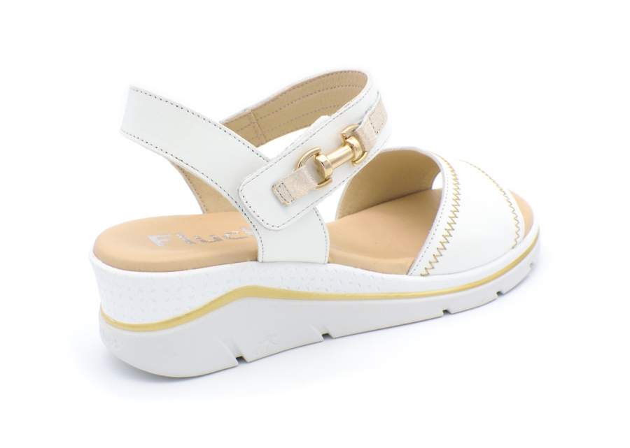 Sandalo sportivo Fluchos F2427 bianco in pelle