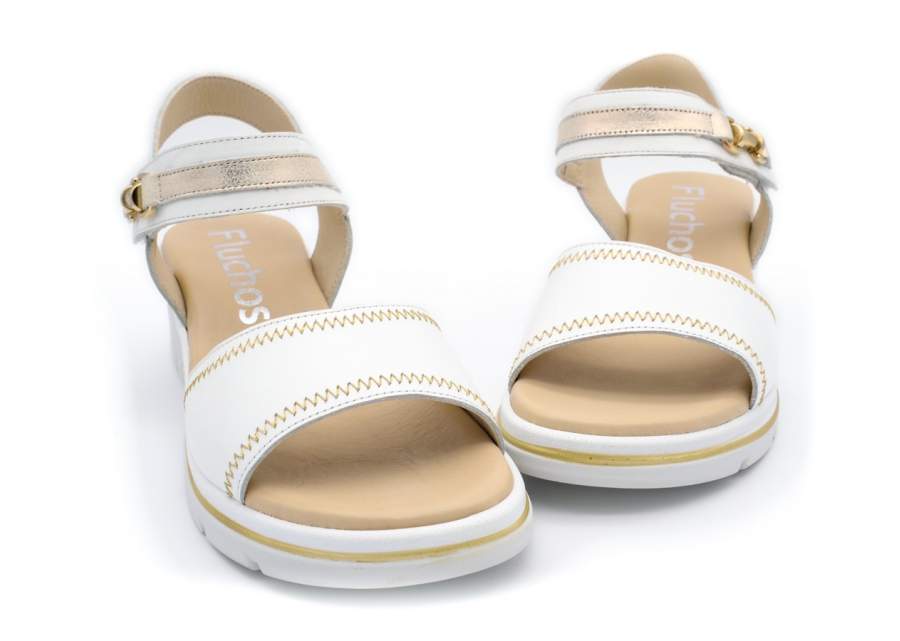 Sandalo sportivo Fluchos F2427 bianco in pelle