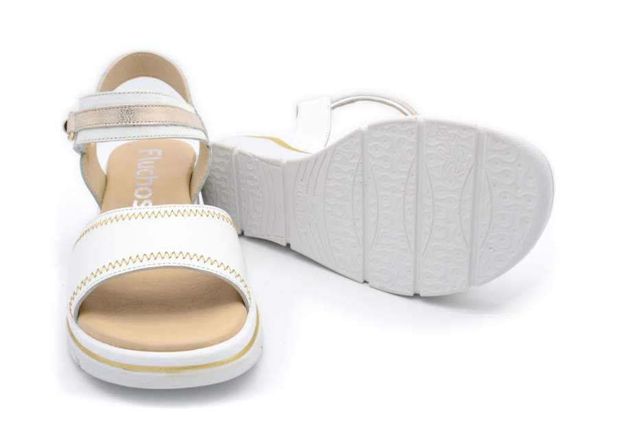 Sandalo sportivo Fluchos F2427 bianco in pelle