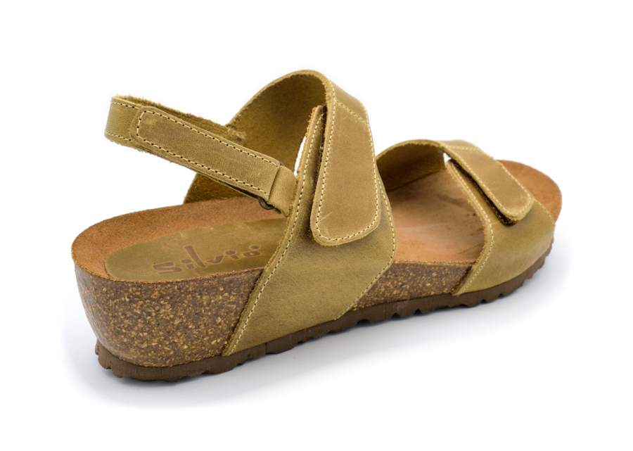 Sandalo Interbios 5343 kaki in pelle