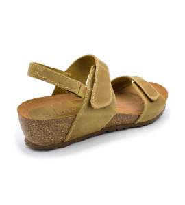 Sandalo Interbios 5343 kaki in pelle