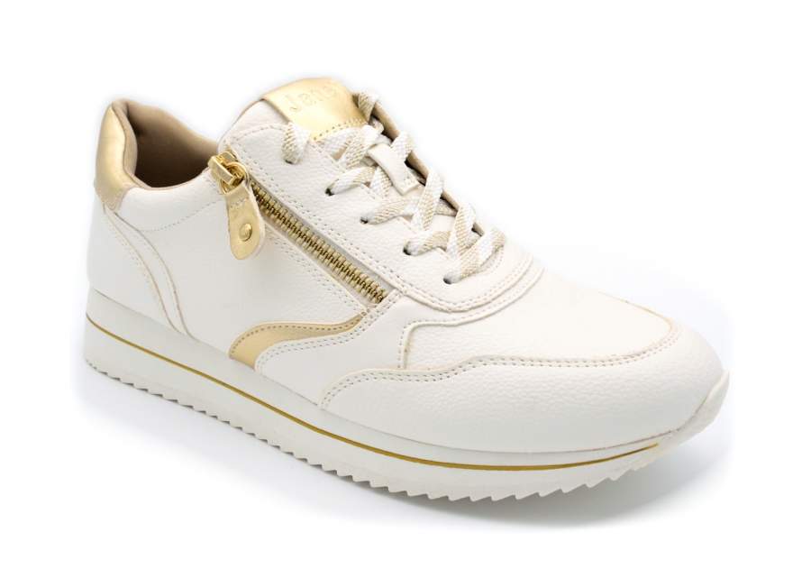 Witte Jana 23774 sneaker met uitneembare binnenzool