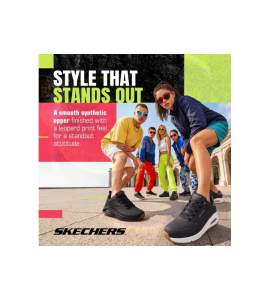 Sort Skechers Uno Jungle Nite-sko til kvinder