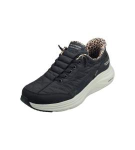 Sort Skechers Contour Foam Leopard Dream Slip-In-sko
