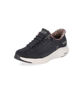 Sort Skechers Contour Foam Leopard Dream Slip-In-sko