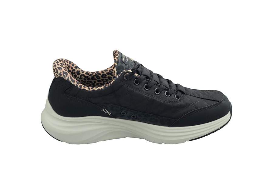 Sort Skechers Contour Foam Leopard Dream Slip-In-sko