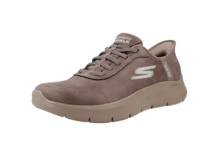 Bruine Skechers Go Walk Flex Mali Slip-In damesschoen