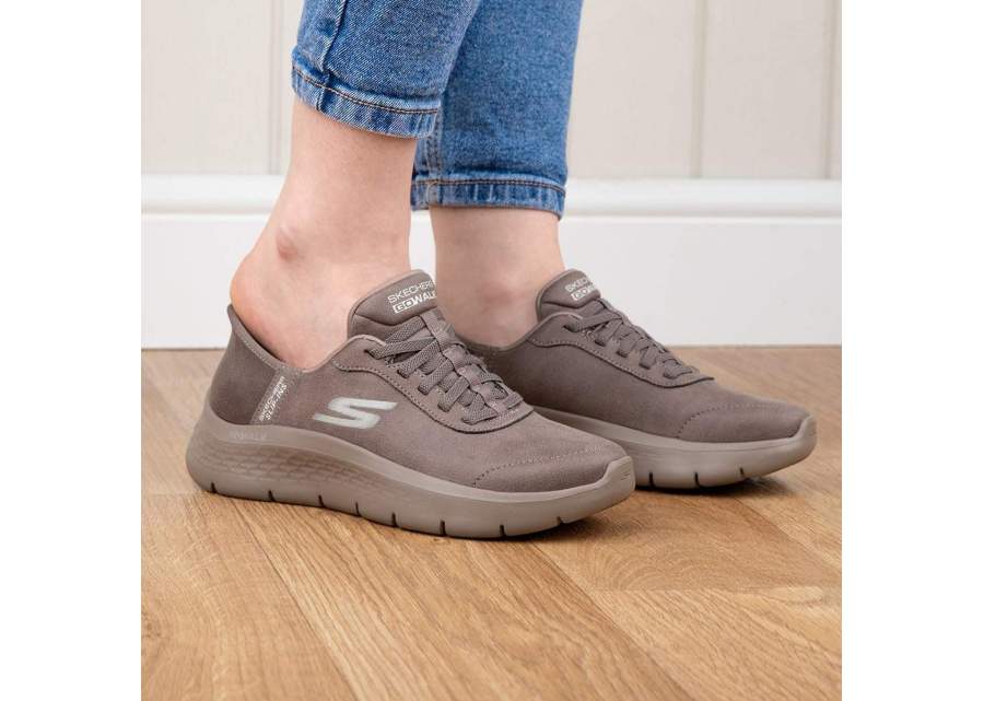 Bruine Skechers Go Walk Flex Mali Slip-In damesschoen