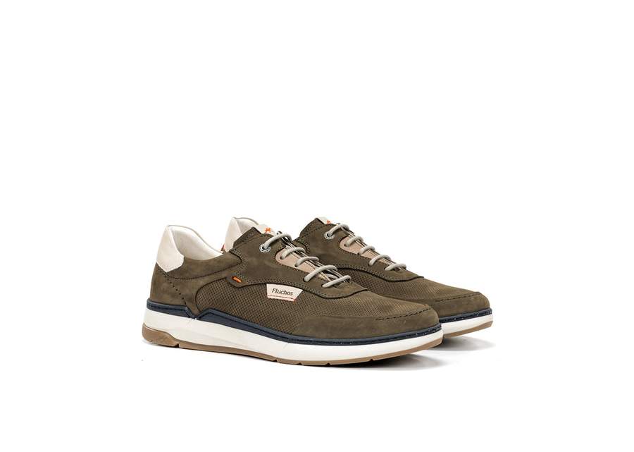 Fluchos Jeff F2210 Verde - Zapato de Cordones en Piel