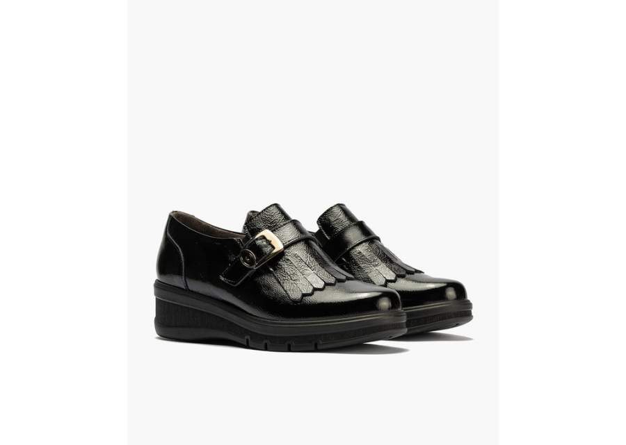 Pitillos 11544 Negro - Abotinado en Charol con Flecos