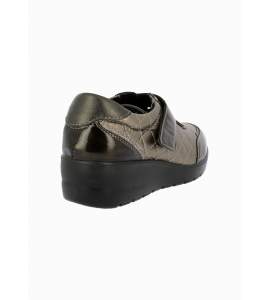 Zapato de piel con velcro Cutillas 45414 bronce