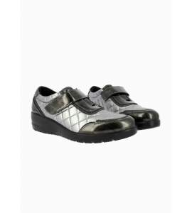 Zapato de piel con velcro Cutillas 45414 grafito