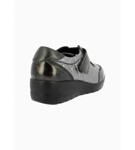 Zapato de piel con velcro Cutillas 45414 grafito