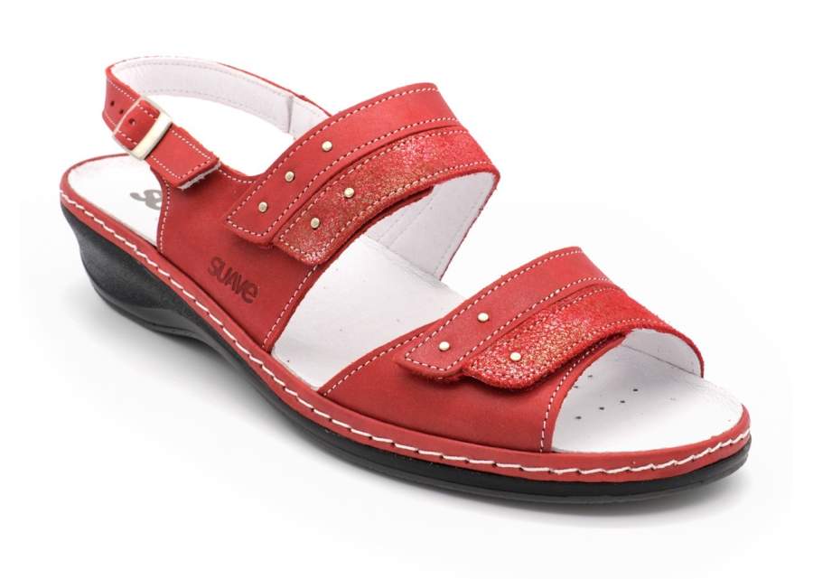 Soft velcro sandal m-3034 red
