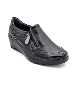 Moccasin sko til indlægssåler alt blødt læder m-3321 sort
