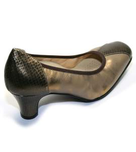 Salon Shoe Dress Comfortable For Insoles Drucker M-24570 Gold